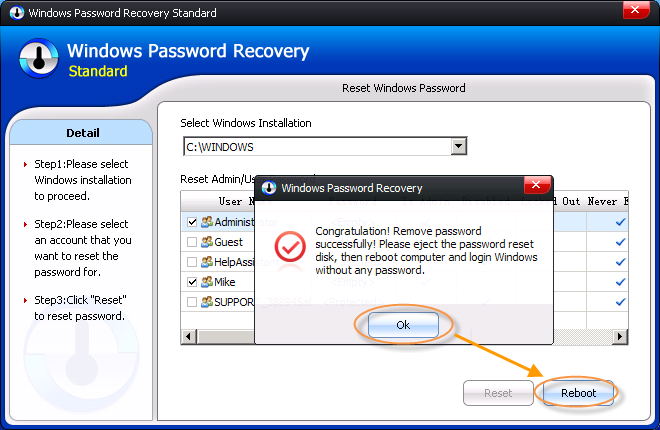 Crack windows password without disk